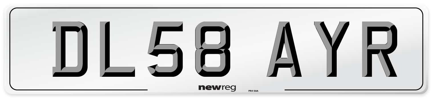 DL58 AYR Number Plate from New Reg